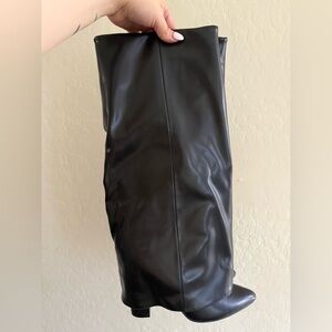 Black Knee-High Boots sz 7 New Without Tags